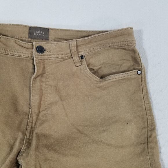 JACHS New York Jeans Mens 36x32 Brown Slim Fit Stretch Five Pocket Casual Pants - Picture 4 of 16